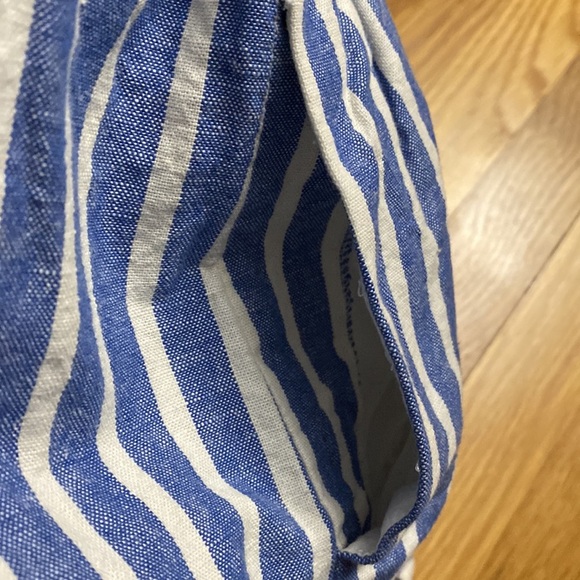 J. Crew Striped Linen Cotton Blend Skirt with Pockets Size 6 - Picture 3 of 6